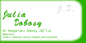 julia dobosy business card